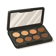 Vibrant Eyeshadow Palette Art for Makeup Ads or Beauty Tutorials  
