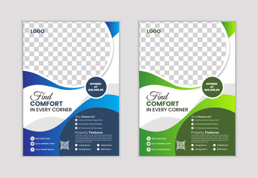 Creative Real Estet flyer. Trusted Properties, Perfect Locations, Real Investments.