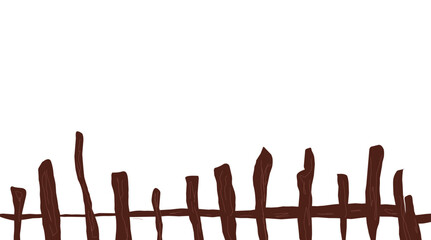 wooden fence illustration vector.eps