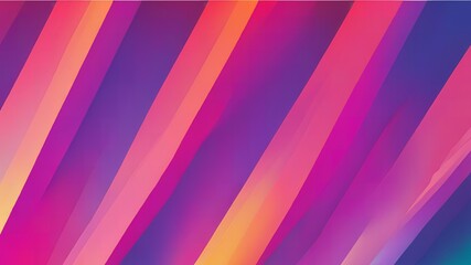 Obraz premium Diagonal gradient bands of vibrant pink purple and orange hues create an abstract geometric background