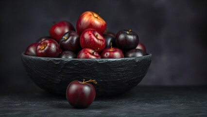 Red onions and tomatoes arranged in a bowl and basket with a fresh and organic look