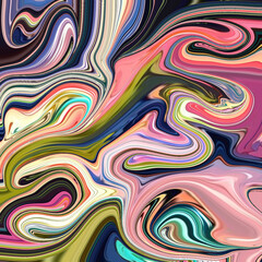 Soft pastel liquid art with swirling pink, olive, and blue tones. A dreamy, abstract visual ideal for digital decor or backgrounds.