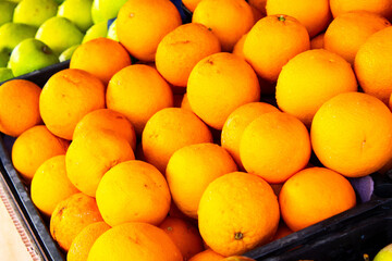 A Colorful Display of Fresh Fruits at a Market