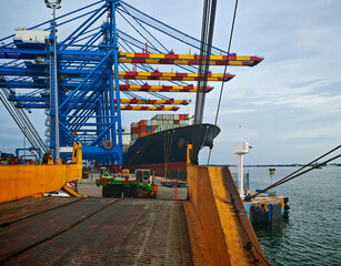 Abidjan harbour. This is the harbour of abidjan west africa