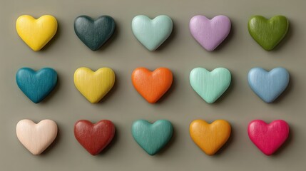 Obraz premium Heart icon set for greeting design