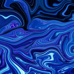 Vibrant abstract fluid art in deep electric blues and purples with liquid marble swirls and cosmic texture. Perfect for modern design, backgrounds, or artistic projects.