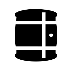 Barrel Storage and Container Line Icons Set