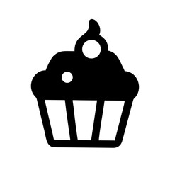 Cupcake Dessert and Sweet Treat Line Icons Set 2