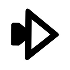 Forward Navigation and Media Control Line Icons Set 2