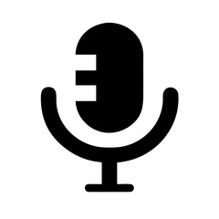 Microphone Audio and Communication Line Icons Set