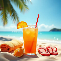 Obraz premium cocktail on the beach