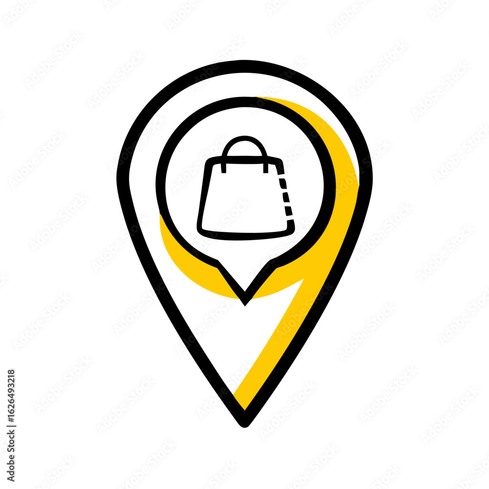 Poster digital storage platform hand drawing icon for web and graphic design