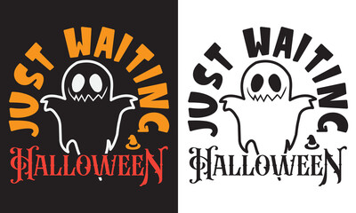 Just Waiting Halloween SVG design