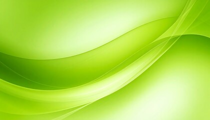 Abstract lime green background with smooth flowing curves