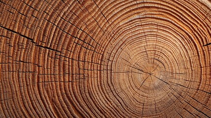 Fototapeta premium A close-up of tree rings, each representing the tree's age and growth, serves as a useful reference for home construction projects, making this stylish stock piece a great addition to design plans.
