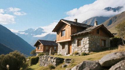 Rustic mountain cabins with stunning mountain views