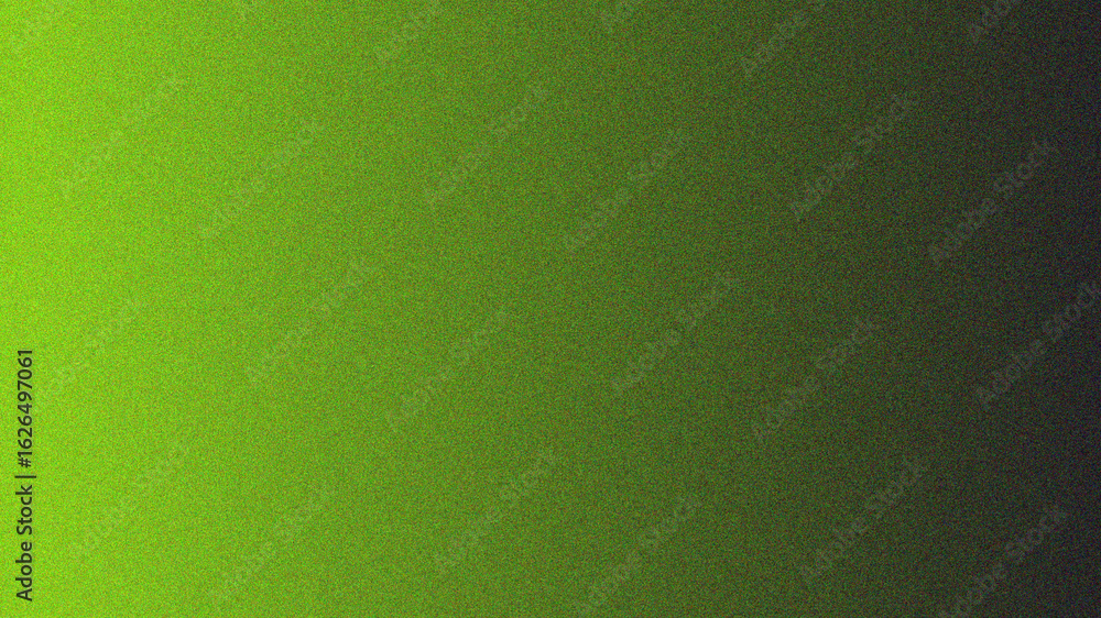 Poster vibrant gradient transitioning from bright lime green to deep black showcasing a textured speckled o