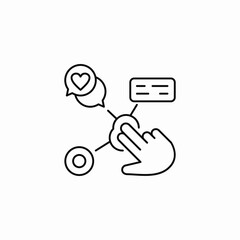 tap interact icon sign vector