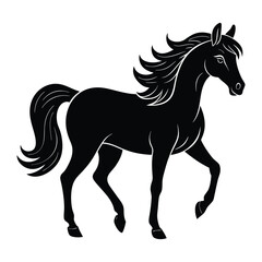 Obraz premium Elegant Horse Silhouette Vector