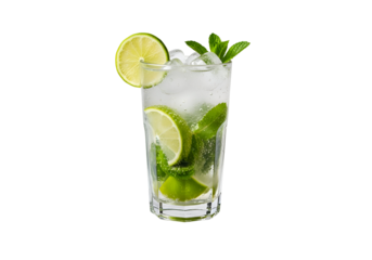 Refreshing cocktail with lime and mint.