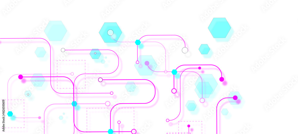Poster abstract futuristic technology background. technology background with crossed lines and dots. abstra
