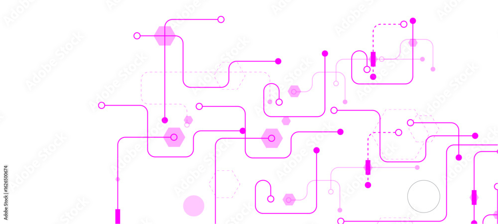Poster abstract futuristic technology background. technology background with crossed lines and dots. abstra