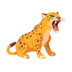 cheetah cartoon isolated