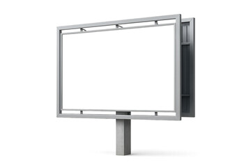 Blank billboard with transparent background showing its metal structure