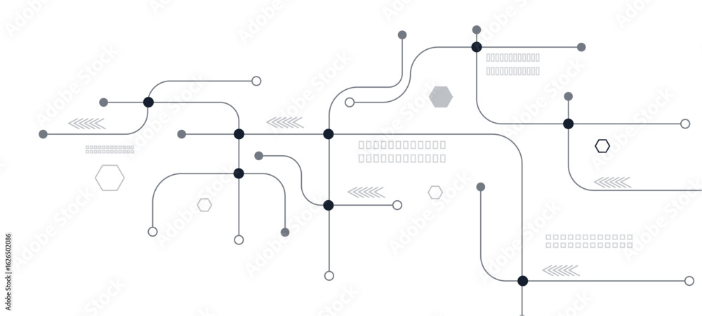 Poster stract futuristic technology background. technology background with crossed lines and dots. abstract