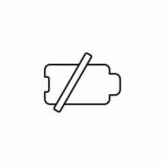 low battery icon sign vector