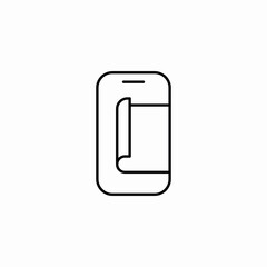 smartphone paper plan icon sign vector