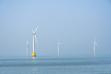 wind power station in ocean