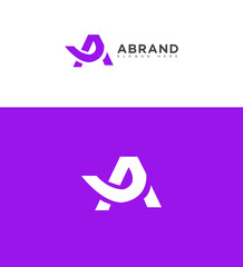 Modern Purple Letter A Logo  Brand Identity Design