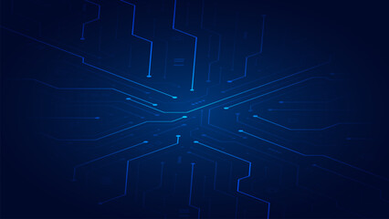 AI Artificial Intelligence on circuit board in futuristic background. Technology and science. Modern electronic motherboard texture. Isometric Hi-tech digital technology concept. Vector illustration.