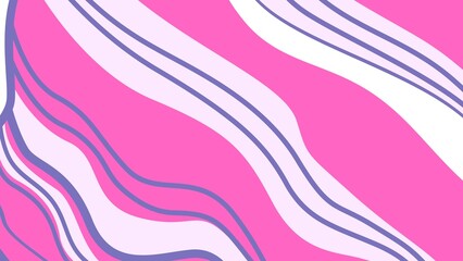 Abstract wavy background with pink, white, and purple lines