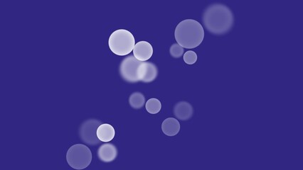 Abstract background with blurred white circles on a deep blue backdrop, creating a soft, dreamy effect