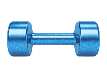 Blue Dumbbell Isolated on White Transparent Background