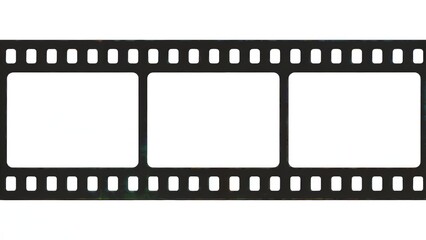 Retro film strip template for vintage cinema projects and nostalgic creative designs, blank space