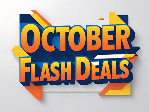 October flash deals graphic design.
