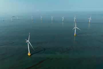wind power station in ocean