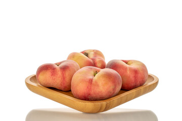 Fig sweet peaches isolated on white background, macro.