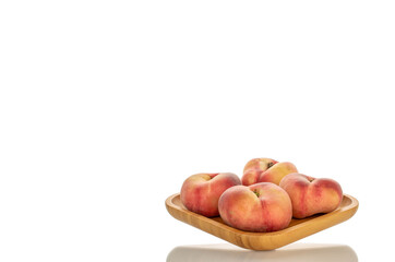 Fig sweet peaches isolated on white background, macro.
