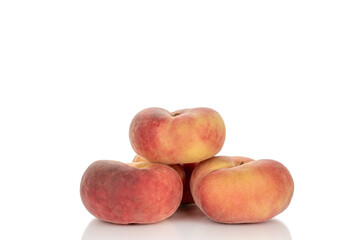 Fig sweet peaches isolated on white background, macro.
