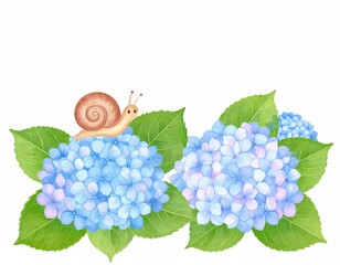 Custom AI Model
カタツムリとアジサイのイラスト