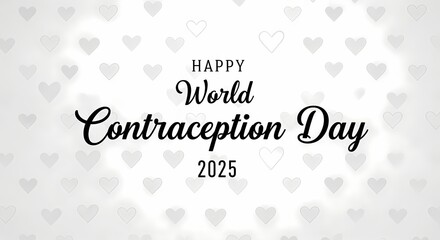 Celebrating world contraception day 2025 with heart pattern design for awareness and education initiatives