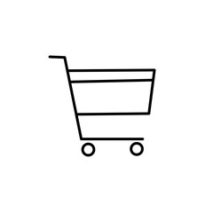 Shopping Cart Icon - Line Style Vector Illustration	