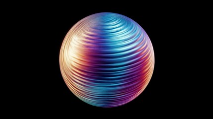 Abstract 3d ball-planet, solid background
