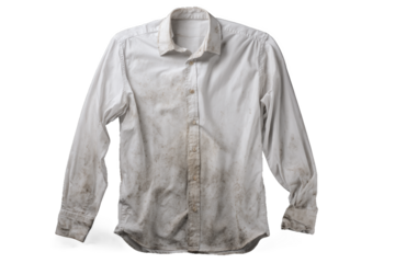 Dirty White Shirt Isolated on Black Background