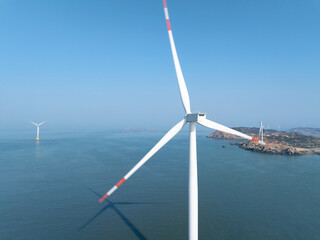 wind power station in ocean
