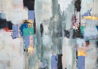 A modern abstract piece with soft gradients and flowing lines, bringing a serene and elegant atmosphere to any contemporary space